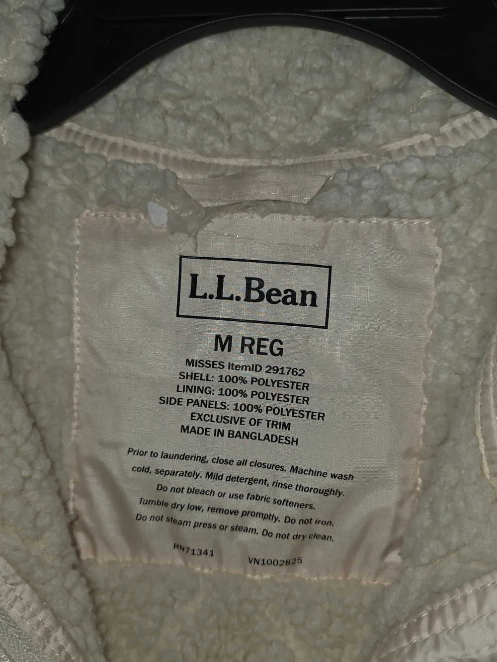 L.L. Bean Women's Quilted Sleeveless Vest in Cream - Picture 6 of 11